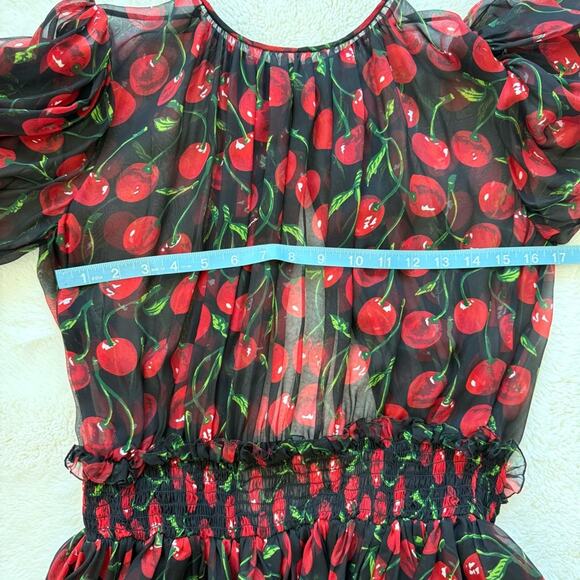 NEW!! Dolce&Gabbana cherry print silk dress size 44IT  or 8 US Authentic… - Picture 12 of 16